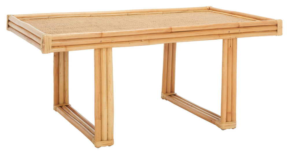 Safavieh Juri Rectangle Coffee Table - Boho-Chic Rattan & Bamboo Design For Tropical Living Spaces, 47" Wide COF6508A