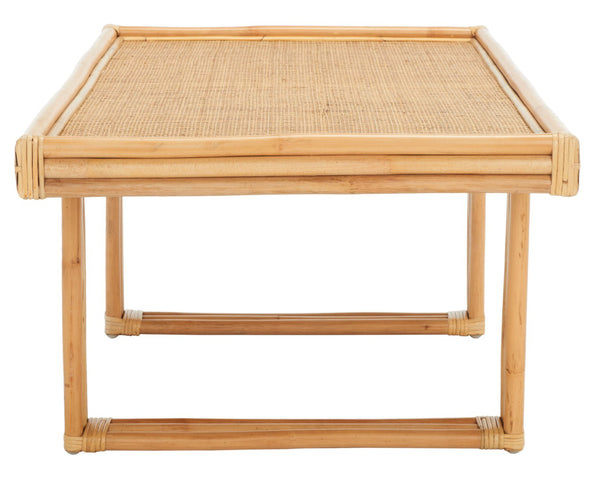 Safavieh Juri Rectangle Coffee Table - Boho-Chic Rattan & Bamboo Design For Tropical Living Spaces, 47" Wide COF6508A