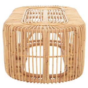 Safavieh Jabez Oval Coffee Table - Tropical Rattan Design For Coastal Living, Boho Style, And Daily Use Natural COF6509A