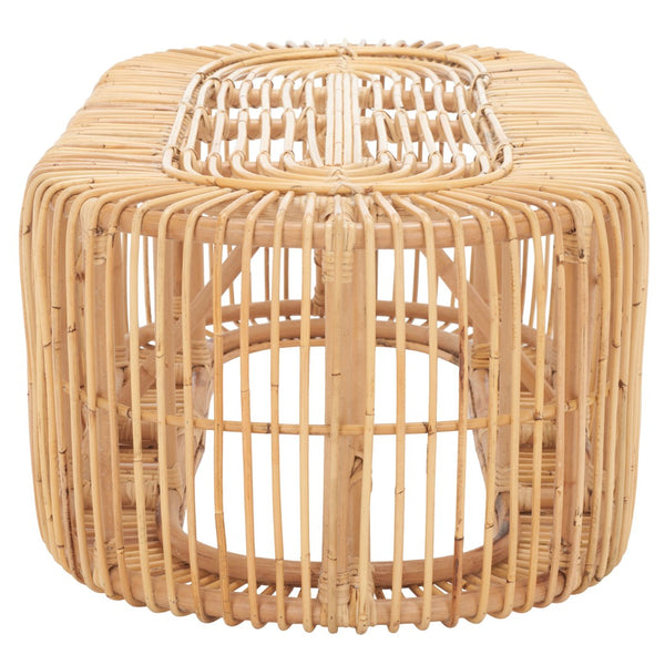 Safavieh Jabez Oval Coffee Table - Tropical Rattan Design For Coastal Living, Boho Style, And Daily Use Natural COF6509A