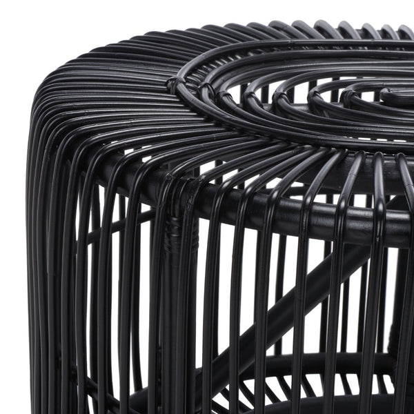 Safavieh Jabez Oval Coffee Table - Tropical Rattan Design For Coastal Living, Boho Style, And Daily Use Black COF6509B