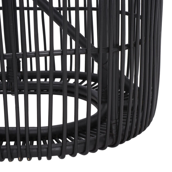 Safavieh Jabez Oval Coffee Table - Tropical Rattan Design For Coastal Living, Boho Style, And Daily Use Black COF6509B