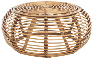 Safavieh Jorah Round Coffee Table XII23 Honey Brown Wash Rattan COF6510A