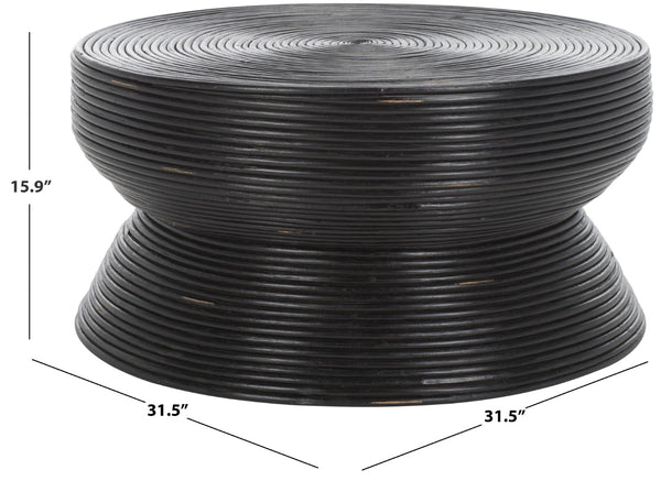 Safavieh Heimdall Coffee Table Distressed Black Wood COF6511A