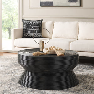 Safavieh Heimdall Coffee Table Distressed Black Wood COF6511A