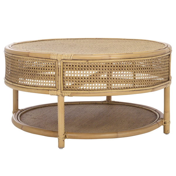 Safavieh Arvid Coffee Table - Honey Brown Wash, Chic Rattan Design For Timeless Elegance In Your Home Honey Brown Wash Rattan Cof6512b