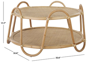 Safavieh Althea Coffee Table – Handcrafted Rattan Elegance With Intricate Weave Design For Your Living Space Natural Rattan Cof6513a