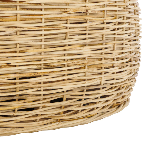 Safavieh Mordekai Round Coffee Table – Handcrafted Rattan & Leles, Rustic Charm For Stylish Living Spaces Natural Rattan,Leles Cof6514a