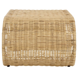 Safavieh Tamo Coffee Table - Light Natural Elegance With Rattan And Metal, Perfect For Stylish Living Spaces Light Natural , Metal ,Rattan Cof6515a