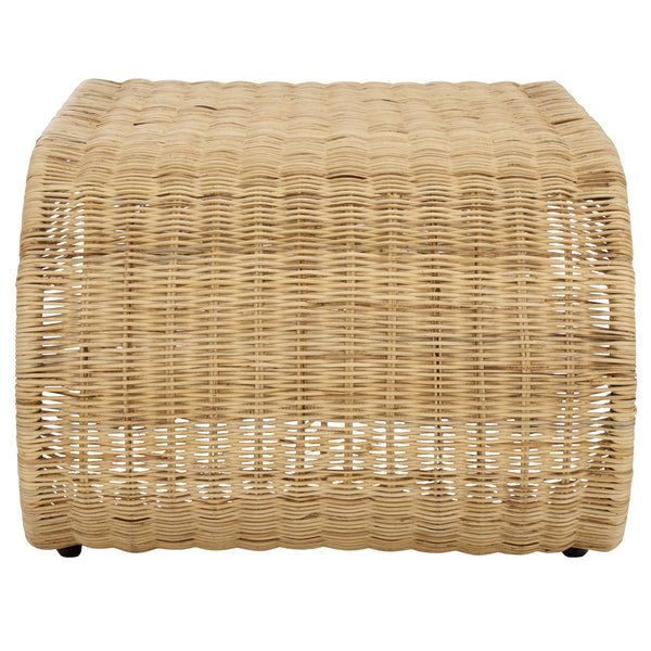 Safavieh Tamo Coffee Table - Light Natural Elegance With Rattan And Metal, Perfect For Stylish Living Spaces Light Natural , Metal ,Rattan Cof6515a