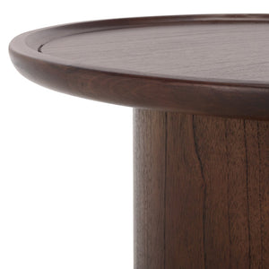 Safavieh Devin Round Pedestal Coffee Table - Rustic Charm Meets Industrial Style For Any Living Space Decor Dark Oak COF6600B