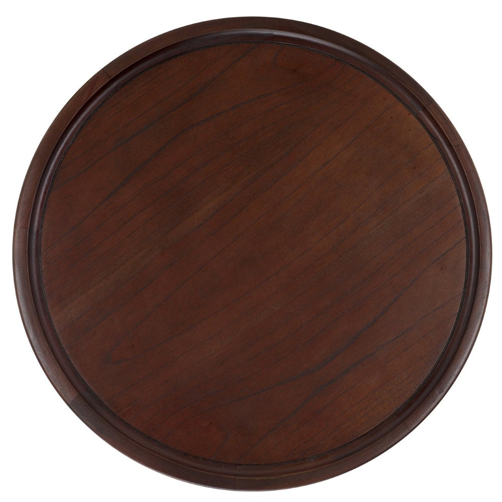 Safavieh Devin Round Pedestal Coffee Table - Rustic Charm Meets Industrial Style For Any Living Space Decor Dark Oak COF6600B