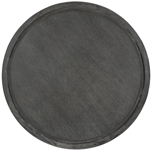 Safavieh Devin Round Pedestal Coffee Table - Rustic Charm Meets Industrial Style For Any Living Space Decor Black With White Wash Distressing COF6600C