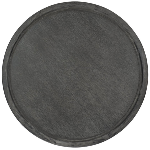 Safavieh Devin Round Pedestal Coffee Table - Rustic Charm Meets Industrial Style For Any Living Space Decor Black With White Wash Distressing COF6600C