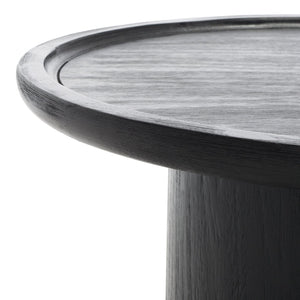 Safavieh Devin Round Pedestal Coffee Table - Rustic Charm Meets Industrial Style For Any Living Space Decor Black COF6600D