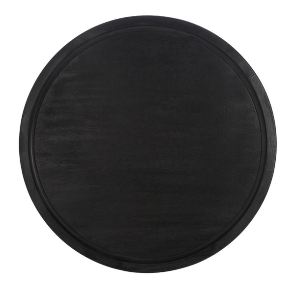 Safavieh Devin Round Pedestal Coffee Table - Rustic Charm Meets Industrial Style For Any Living Space Decor Black COF6600D