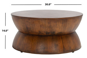 Safavieh Alecto Sculptural Coffee Table – Modern Hourglass Design For Stylish Living Room Centerpiece Brown COF6601A