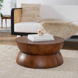 Safavieh Alecto Sculptural Coffee Table – Modern Hourglass Design For Stylish Living Room Centerpiece Brown COF6601A