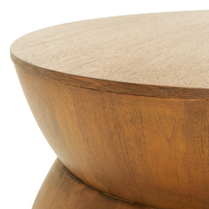 Safavieh Alecto Sculptural Coffee Table – Modern Hourglass Design For Stylish Living Room Centerpiece Natural Finish COF6601B