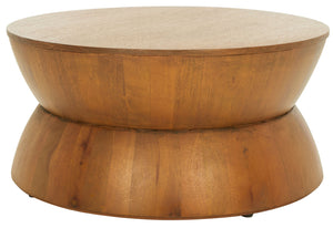 Safavieh Alecto Sculptural Coffee Table – Modern Hourglass Design For Stylish Living Room Centerpiece Natural Finish COF6601B