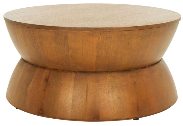 Safavieh Alecto Sculptural Coffee Table – Modern Hourglass Design For Stylish Living Room Centerpiece Natural Finish COF6601B