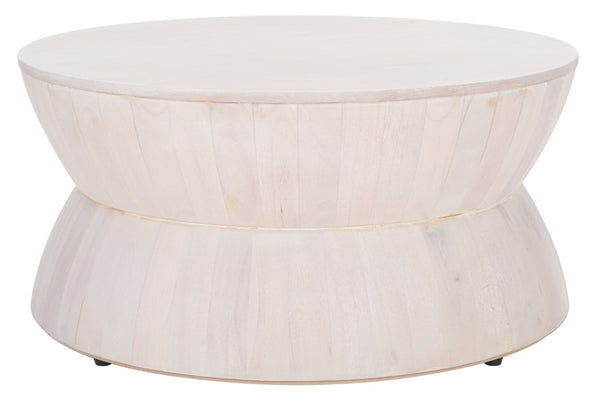 Safavieh Alecto Sculptural Coffee Table – Modern Hourglass Design For Stylish Living Room Centerpiece White Wash COF6601C