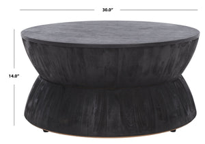 Safavieh Alecto Sculptural Coffee Table – Modern Hourglass Design For Stylish Living Room Centerpiece Black COF6601D
