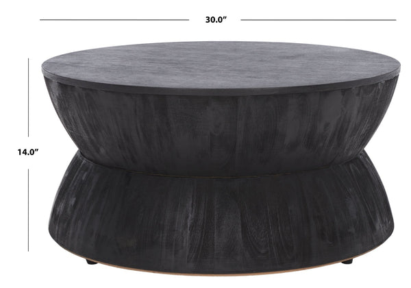 Safavieh Alecto Sculptural Coffee Table – Modern Hourglass Design For Stylish Living Room Centerpiece Black COF6601D
