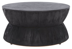 Safavieh Alecto Sculptural Coffee Table – Modern Hourglass Design For Stylish Living Room Centerpiece Black COF6601D