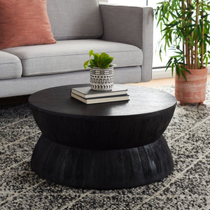 Safavieh Alecto Sculptural Coffee Table – Modern Hourglass Design For Stylish Living Room Centerpiece Black COF6601D
