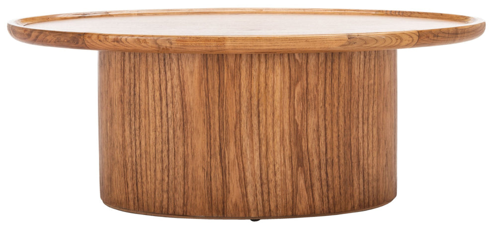 Safavieh Flyte Oval Coffee Table - Rustic-Chic Design With Natural Wood Finish For Stylish Living Spaces COF6602A