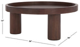 Safavieh Meek 3 Leg Round Coffee Table Brown COF6603B