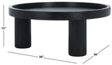 Safavieh Meek 3 Leg Round Coffee Table Black COF6603D