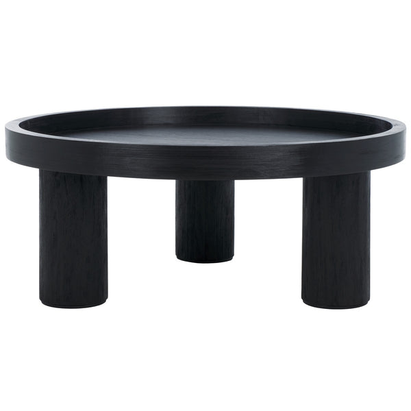 Safavieh Meek 3 Leg Round Coffee Table Black COF6603D