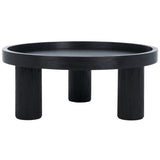 Safavieh Meek 3 Leg Round Coffee Table Black COF6603D