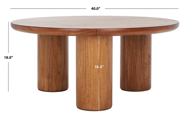 Safavieh Mork 3-Leg Round Coffee Table - Rustic-Chic Centerpiece With Tripod Base For Stylish Living Spaces Natural COF6604A