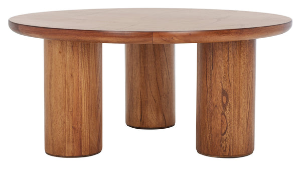 Safavieh Mork 3-Leg Round Coffee Table - Rustic-Chic Centerpiece With Tripod Base For Stylish Living Spaces Natural COF6604A