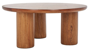 Safavieh Mork 3-Leg Round Coffee Table - Rustic-Chic Centerpiece With Tripod Base For Stylish Living Spaces Natural COF6604A