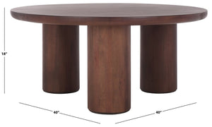 Safavieh Mork 3 Leg Round Coffee Table Brown COF6604B