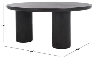 Safavieh Mork 3 Leg Round Coffee Table Black COF6604D
