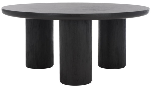Safavieh Mork 3 Leg Round Coffee Table Black COF6604D