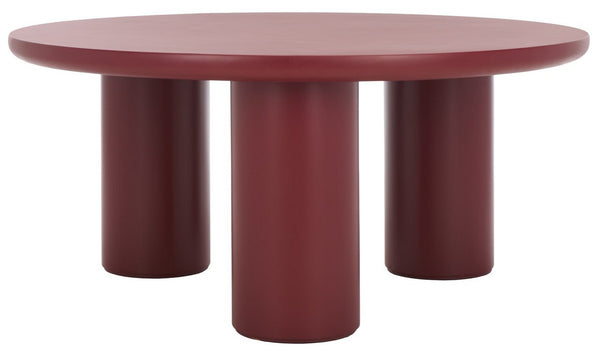 Safavieh Mork 3 Leg Round Coffee Table Bordeaux COF6604E