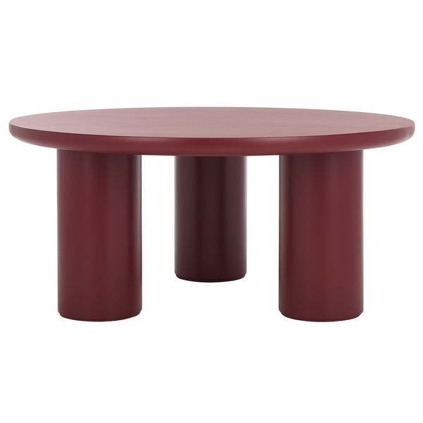 Safavieh Mork 3 Leg Round Coffee Table Bordeaux COF6604E
