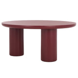 Safavieh Mork 3 Leg Round Coffee Table Bordeaux COF6604E