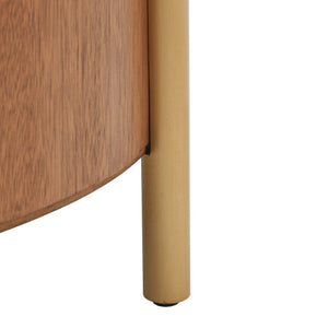 Safavieh Diangela Round Coffee Table - Contemporary Elegance With Natural Wood Base And Sleek Metal Legs Natural / Gold COF6605A
