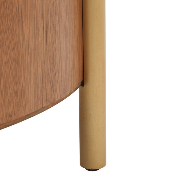 Safavieh Diangela Round Coffee Table - Contemporary Elegance With Natural Wood Base And Sleek Metal Legs Natural / Gold COF6605A