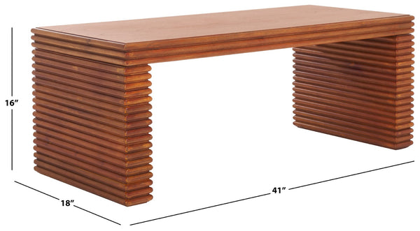 Safavieh Virginie Coffee Table - Elegant Bayur Wood Base With Gold Legs, Perfect For Modern Living Spaces! COF6607A