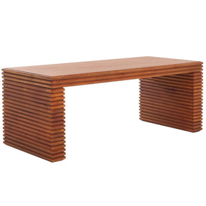 Safavieh Virginie Coffee Table - Elegant Bayur Wood Base With Gold Legs, Perfect For Modern Living Spaces! COF6607A