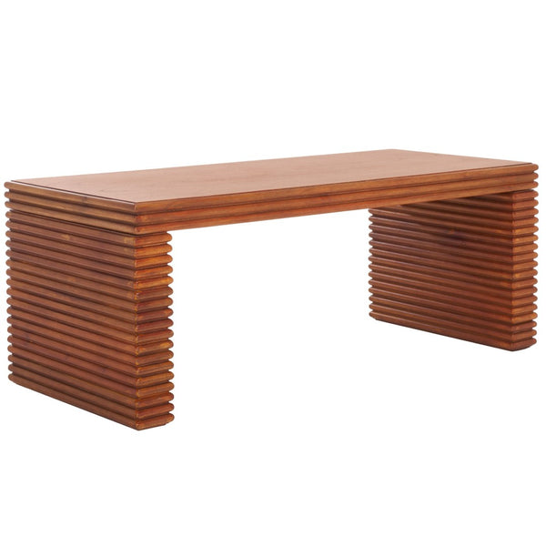 Safavieh Virginie Coffee Table - Elegant Bayur Wood Base With Gold Legs, Perfect For Modern Living Spaces! COF6607A