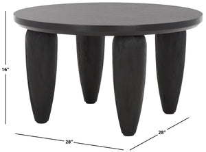 Safavieh Marthe Coffee Table - Contemporary Black & Gold Design, Durable Bayur Wood, Chic Living Room Centerpiece COF6609A